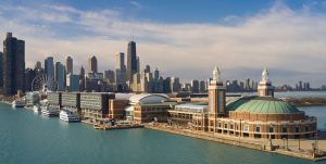 The hotel Sable at Navy Pier, Chicago, Illinois, opens atop one of the city’s historic and iconic landmarks. Photo courtesy Hilton