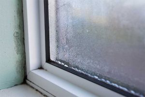 The challenge to minimize condensation is to lower the indoor humidity and/or keep the inside surface temperature of the glass and frame above the dewpoint temperature, especially when outdoor temperatures are frigid.