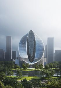 Bjarke Ingels Group (BIG) designs mobile communications company Oppo’s new R&D Headquarters as an infinity loop on the Hangzhou horizon in China. Image courtesy BIG