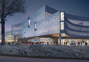 Snøhetta has revealed designs for Ford’s new Central Campus Building in Dearborn, Michigan. Image courtesy Snøhetta/Plomp