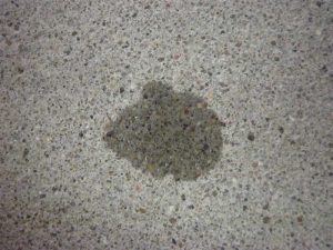 Absorptive (porous) concrete surface.