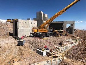 At 4302 m (14,115 ft) above sea level, the Summit House project, in Colorado Springs, Colorado, is recognized as one of the highest ongoing construction sites in North America.