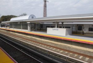 Translucent skylight and canopy systems were custom engineered and fabricated to shelter passengers and commuters from the sun and rain at the Long Island Rail Road (LIRR), Lynbrook, New York. Photo courtesy Metropolitan Transportation Authority, New York/EXTECH