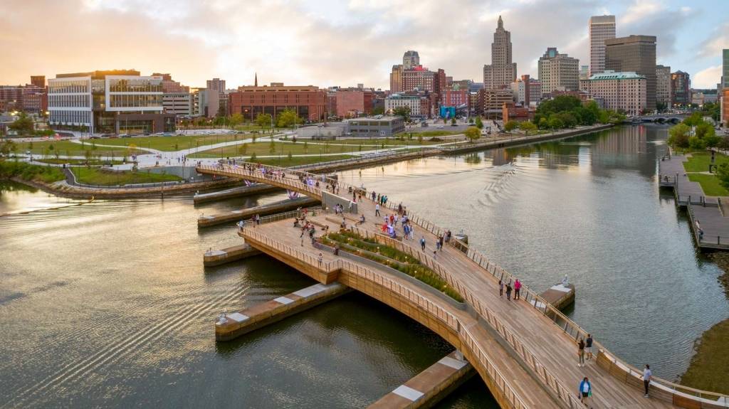 Van Leesten Memorial Bridge was crafted by a specialized carpentry technique used to shape dense timber into curved form.