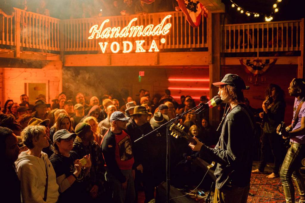 The Opry House and Saloon during the Luck Reunion music festival, with Particle Kid performing.