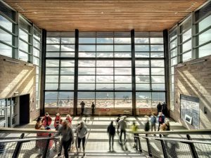 The view of the lobby area inside the center.