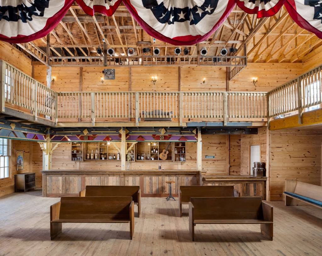 The Luck Ranch’s Opry House and Saloon from the inside.