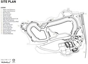 Site plan of Pikes Peak Visitor Center.