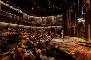 The theatre spaces are acoustically sound proofed to keep out sounds, especially those of the nearby railroad.