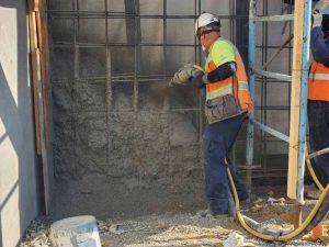 Figure 4 Shotcrete installation in progress.