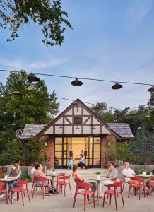 The 1920s Tudor Cottage renovated into an event space.