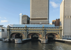 A view of the Battery Maritime Building 