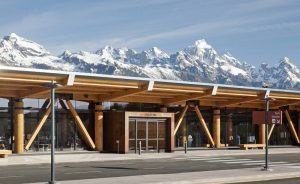 The 6,968-m2 (75,000-sf) terminal redesign of Jackson Hole Airport (JAC) combines rugged elements inspired by the context.