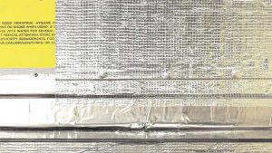 Figure 2 A metallic faced membrane serving as a barrier to bulk water, air, water vapor, and UV light.