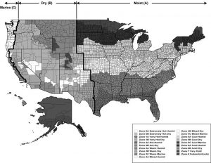 Figure C301.1 of the 2021 <em>International Energy Conservation Code</em> (<em>IECC</em>) shows a map of current U.S. climate zones which shall be used for determining applicable regional code requirements.