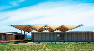 The tensile canopy, which was part of the 2016 Olympic Golf Course in Rio de Janeiro, Brazil. 