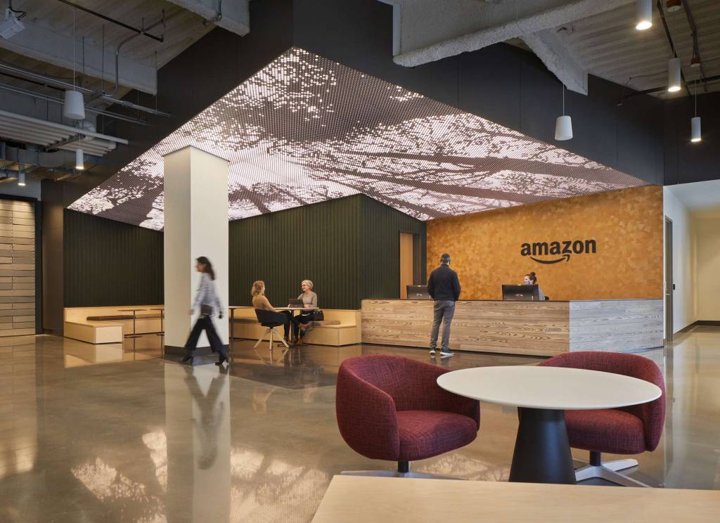 The reception area.