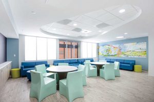 Expanded Carrier Behavioral Health at Raritan Bay Medical Center includes luminaires specifically designed to withstand abuse, while still providing maximum lumen output.