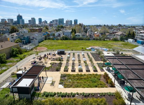 Aerial view of The Center.