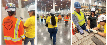 Collage of photos from a previous construction camp by CSI Foundation, giving teenage girls the opportunity to explore the world of construction.