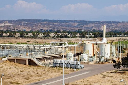 water treatment plant in the middle of a desert