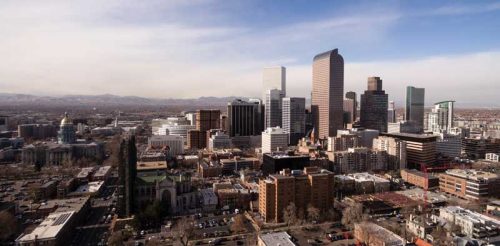 cityscape aerial view