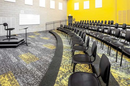 empty hall with chairs